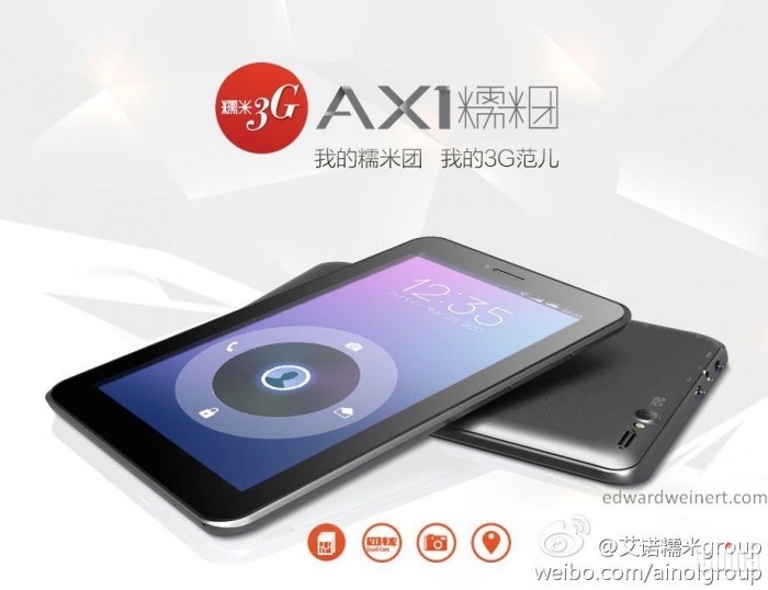 7-дюймовый планшет Ainol AX1 с поддержкой Dual SIM, 3G и GPS по цене всего $ 130