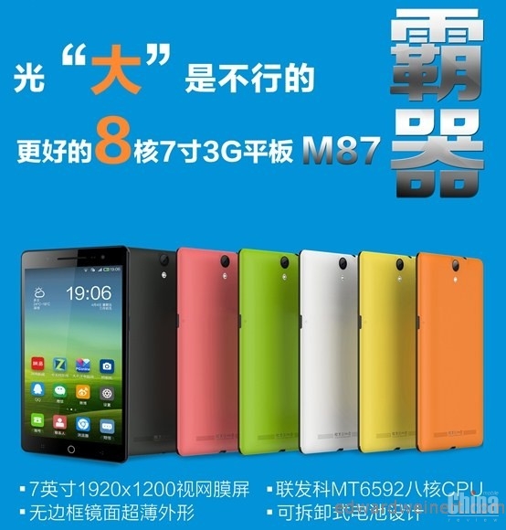 Dual SIM планшет Vido M87 на базе MT6592 и другие новинки компании