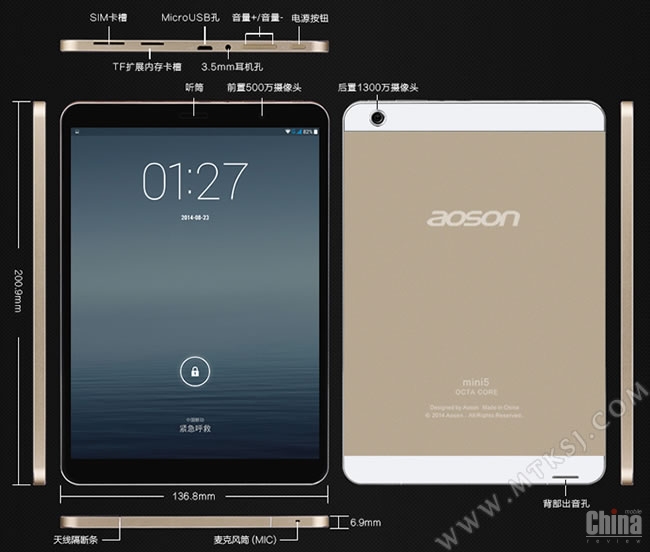 Aoson Mini 5 - обновленная модель айфоно-подобного планшета M787T
