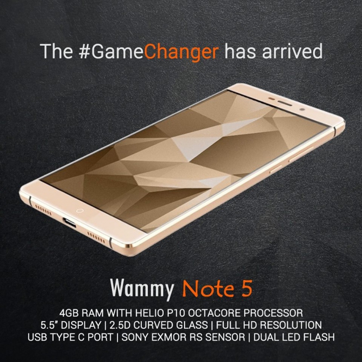 Wammy Note 5 – смартфон с 4 ГБ RAM и на Helio P10