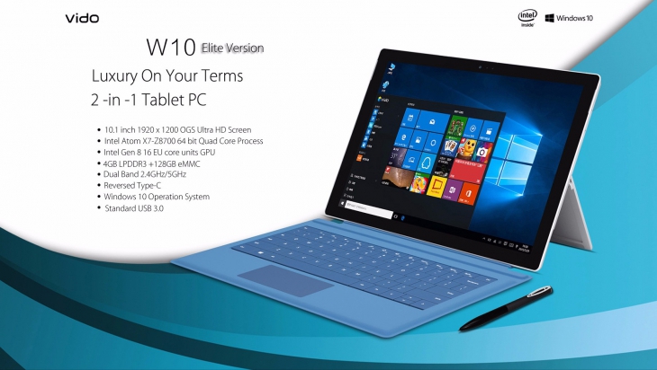 Vido W10 Elite – китайский подражатель Surface 3