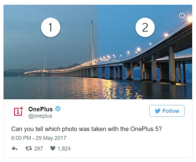 OnePlus показала первую фотографию, снятую на OnePlus 5