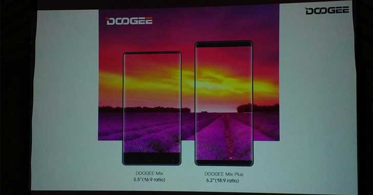 Безрамочный Doogee Mix Plus будет оснащен 6,2-дюймовым дисплеем