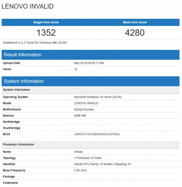 Компания Lenovo готовит ноутбук на чипе Snapdragon 845