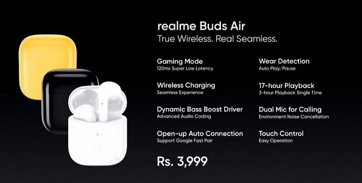 Realme Buds Air – полностью беспроводные наушники за 55 долларов