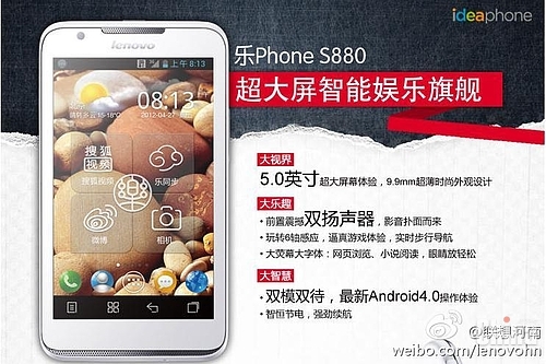 Lenovo представила новый смартфон LePhone S880