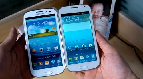 Клон Samsung Galaxy S III на базе МТ6577 с дисплеем разрешением 1280x720 пикселей (видео)