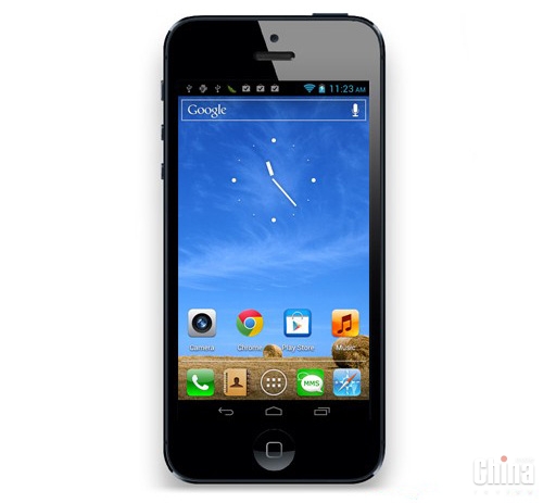 Видео еще одной копии iPhone 5 на чистом Android ICS и МТК6577 - Hero H2000+
