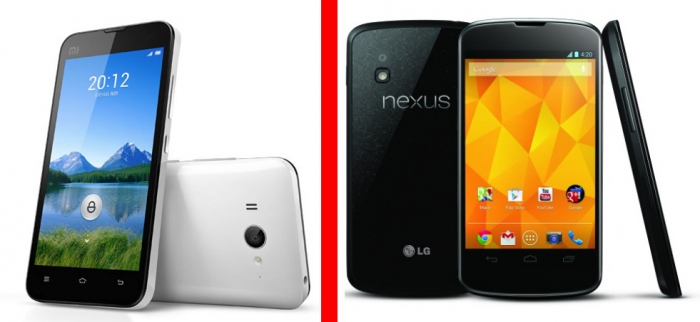 Сравнение Xiaomi Mi-Two и Google Nexus 4