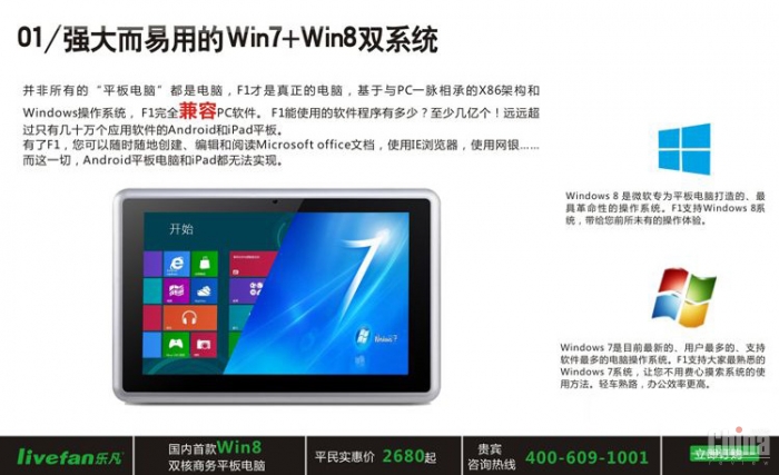 Livefan F1 - первый "дешевый" планшет на Windows 8