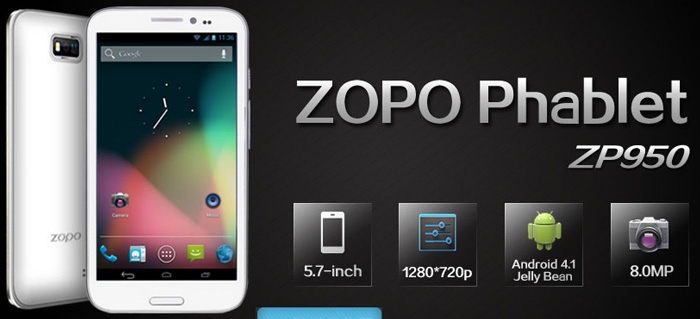 Zopo ZP950 Phablet - новое имя для международного рынка