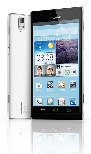 Появилось первое изображение нового продвинутого смартфона Huawei Ascend P2