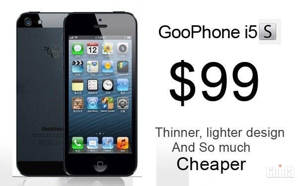 GooPhone i5S - копия iPhone 5s всего за $ 99 (видео)