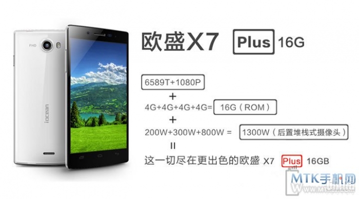 12 июля выйдет обновленная молодежная версия iOcean X7 Plus на базе МТ6589Т