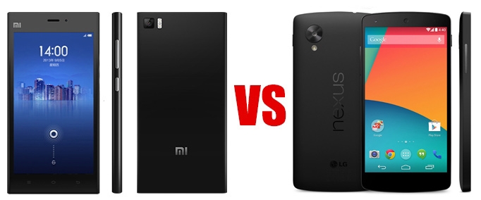 Google Nexus 5 vs Xiaomi Mi3