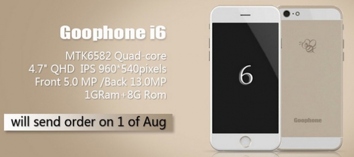 Goophone сделал это снова - клон iPhone 6 выйдет 1-го августа