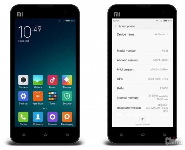 MIUI 6 на Android 5.0 уже доступна для Xiaomi Mi 2/2S