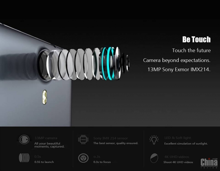 Флагман Ulefone Be Touch получит 13 Мп камеру Sony IMX 214