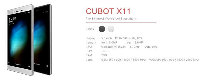 Cubot X11 - ультратонкий фаблет с хорошими камерами и дизайном