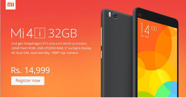 Xiaomi представила в Индии модель MI4i на 32 ГБ