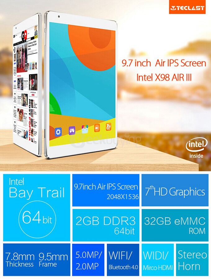 Планшет Teclast X98 Air III за $142.49 от Geekbuying