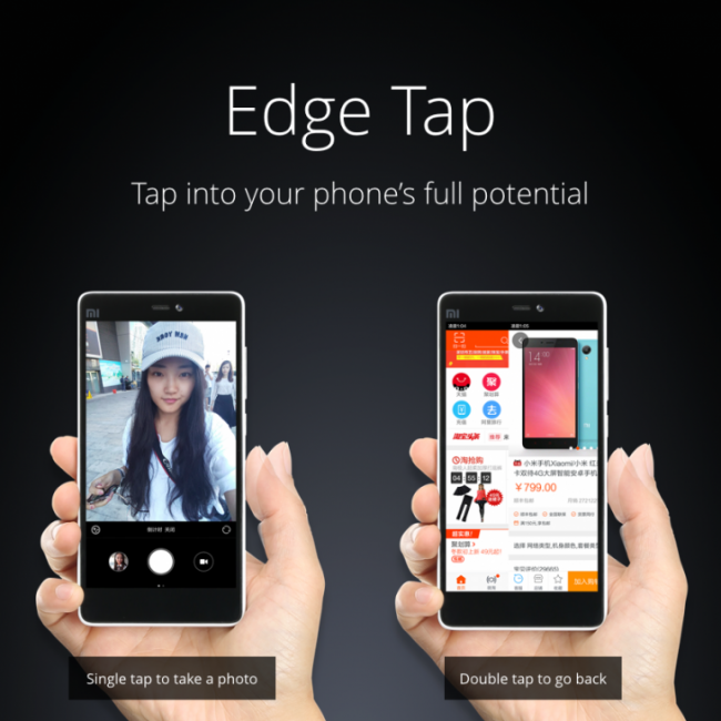 О новой технологии Edge Tap новинки Xiaomi MI4C