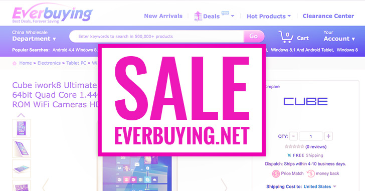 Акция на Everbuying.net — планшетник Cube за $80