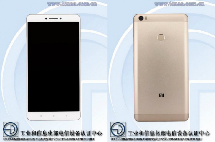 Фото Xiaomi Max засветились на TENAA – металлический корпус и сканер