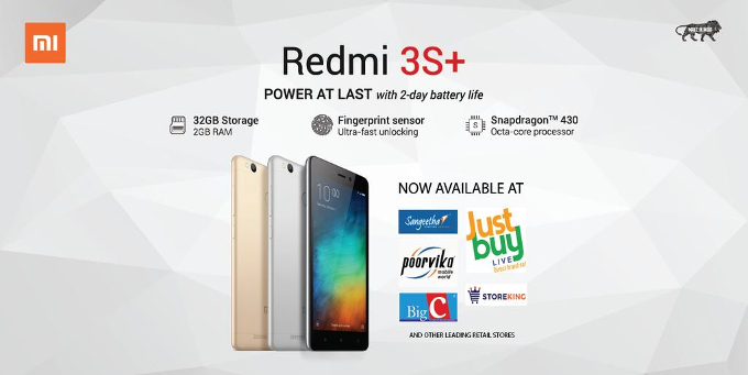 В Индии появилась версия Xiaomi Redmi 3S Plus с 2/32 ГБ памяти
