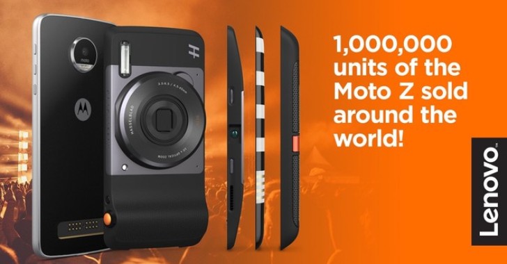 Lenovo: продан 1 млн смартфонов линейки Moto Z