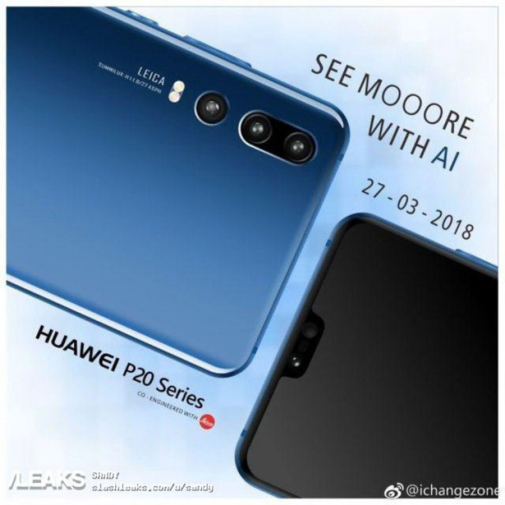 Рекламный плакат Huawei P20 подтвердил тройную камеру