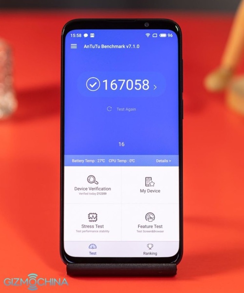 Meizu 16X показал достойный результат в бенчмарке AnTuTu