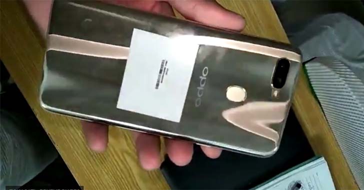 Смартфон Oppo A7 в золотистом цвете показали на видео