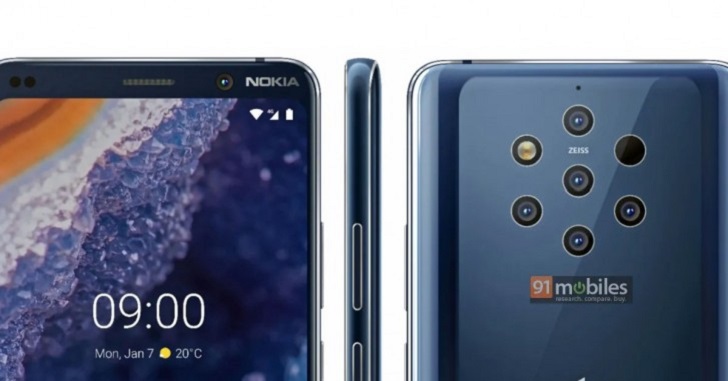 Nokia 9 PureView предстал во всей красе на официальном рендере