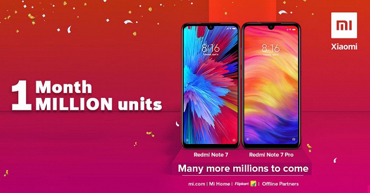 Продажи Xiaomi Redmi Note 7 и Redmi Note 7 Pro превысили 4 млн устройств