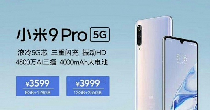 Известна стоимость Xiaomi Mi 9 Pro 5G
