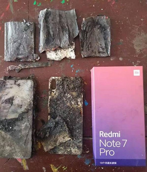 Xiaomi Redmi Note 7 Pro сгорел у пользователя на кровати
