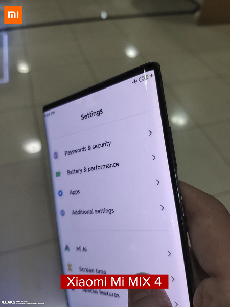 В сети опубликованы характеристики Xiaomi Mi MIX 4