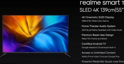 Realme представила первый в мире SLED-телевизор формата 4K