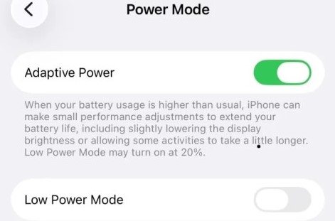 Тестувальники бета-версії iOS 26 виявили у прошивці нову корисну функцію. З її допомогою iPhone зможе довше працювати від одного заряду акумулятора - правда, без підводного каміння такий "буст" не обійдеться.