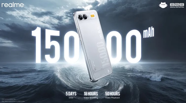 Realme показала смартфон, на якому можна переглядати до 25 фільмів на одному заряді