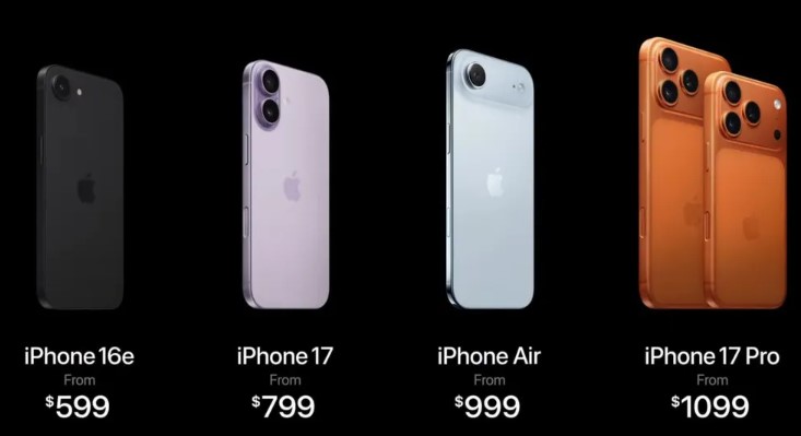 Оголошено українські ціни iPhone 17, iPhone Air, iPhone 17 Pro та iPhone 17 Pro Max