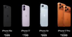 Оголошено українські ціни iPhone 17, iPhone Air, iPhone 17 Pro та iPhone 17 Pro Max